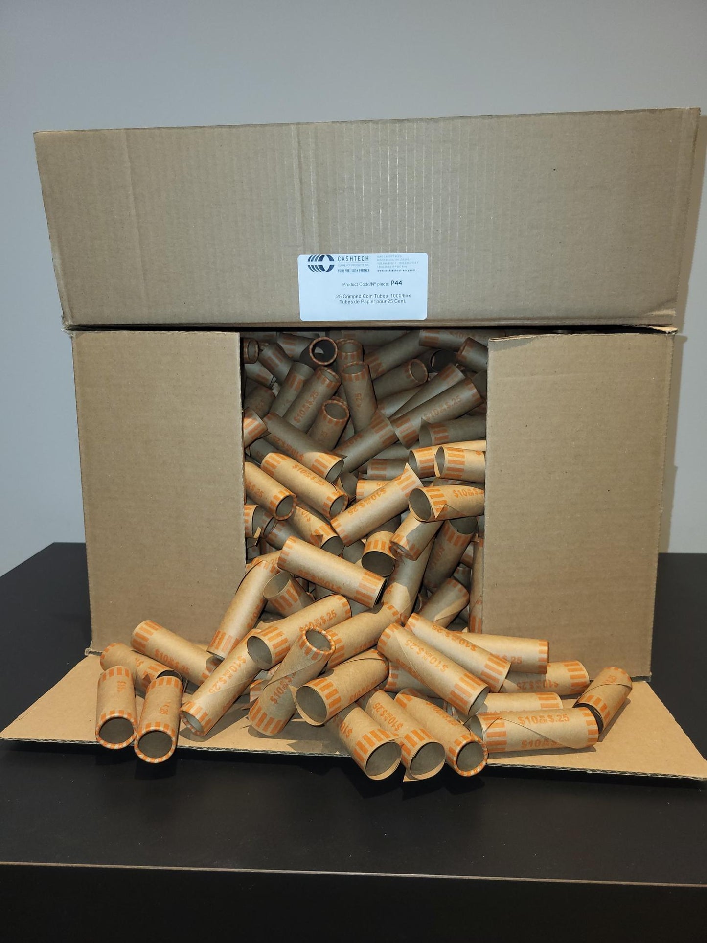 Tubes pour pièces de monnaie P44 -0,25