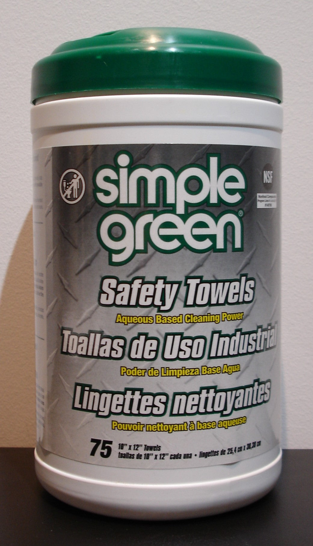 13351 Simple Green Safety Towels 75 per carton, 10 in Wide, 12 in Long