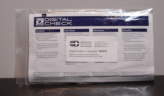 IS0033 Digital Check - 15 Waffletechnology® cleaning cards per box